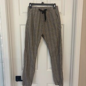 Women’s Plaid Tan Joggers